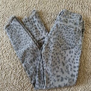 Ankle length Leopard Print Jeans